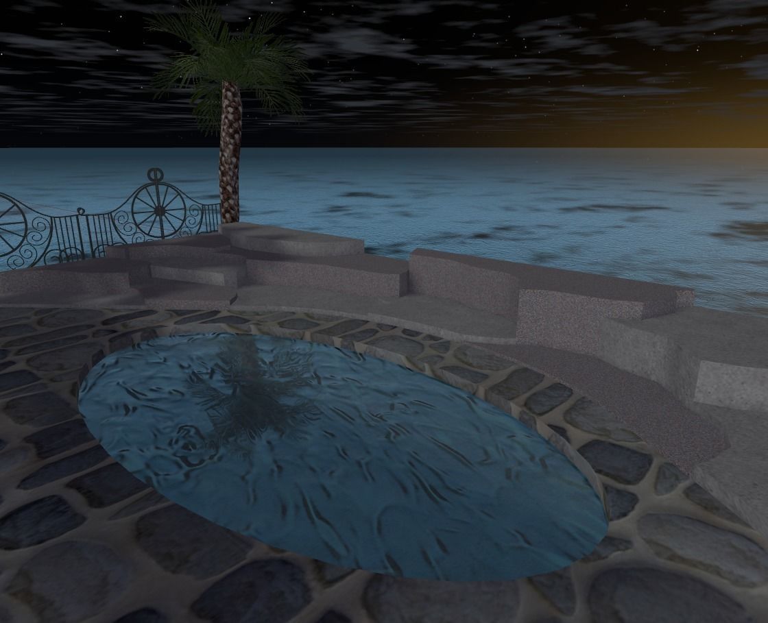 house on the water Low-poly 3D model_27