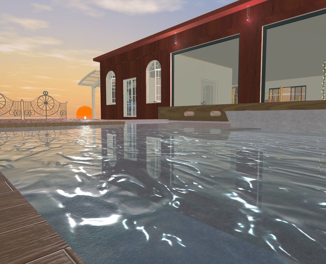 house on the water Low-poly 3D model_24