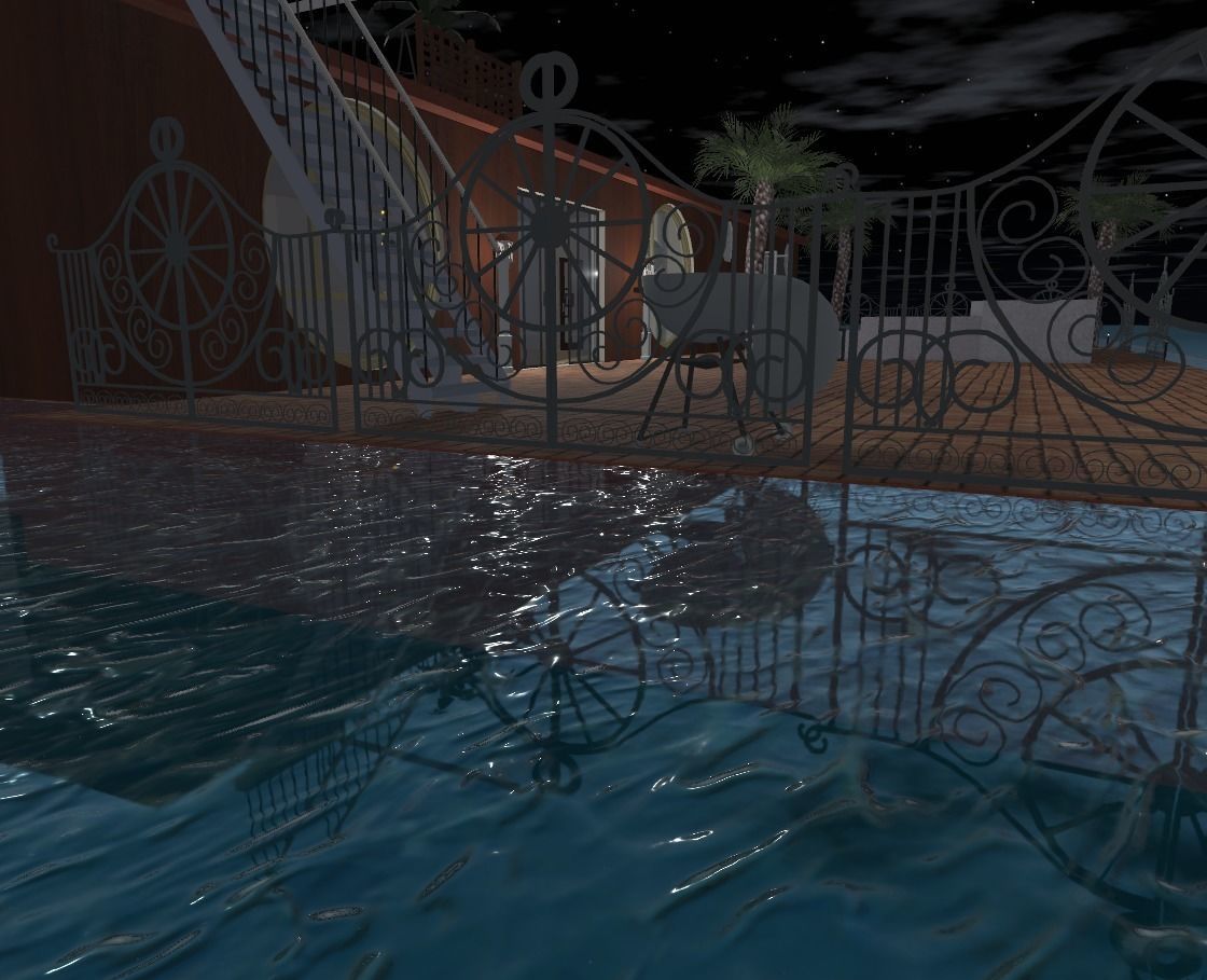 house on the water Low-poly 3D model_33