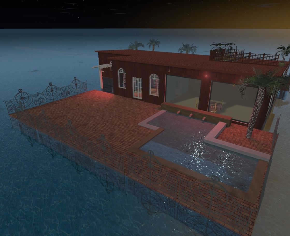 house on the water Low-poly 3D model_34