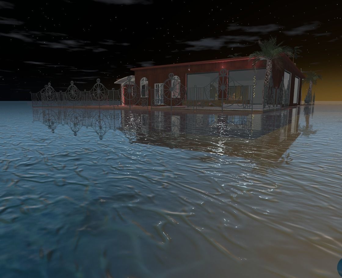 house on the water Low-poly 3D model_35