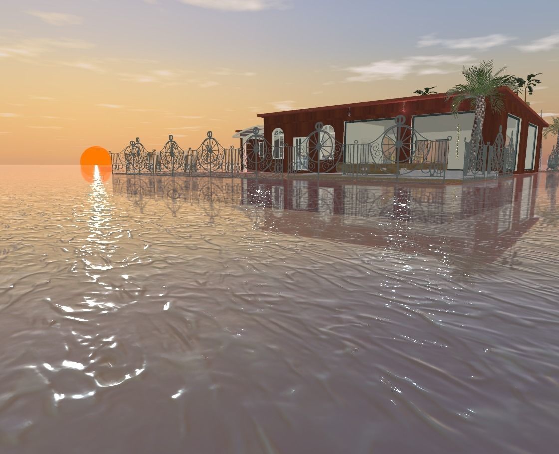 house on the water Low-poly 3D model_22