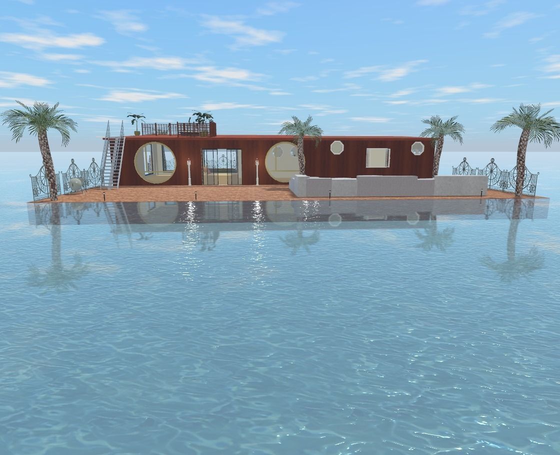 house on the water Low-poly 3D model_20