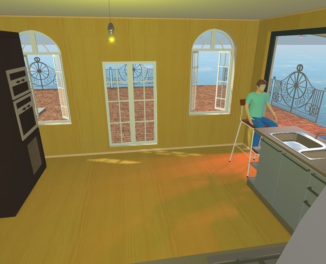 house on the water Low-poly 3D model_9