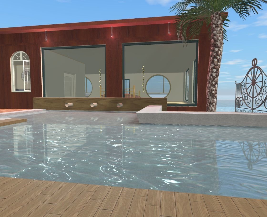 house on the water Low-poly 3D model_32