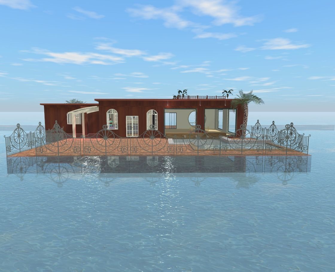 house on the water Low-poly 3D model_21