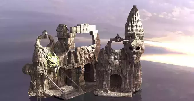 Witches Scull Ravenwood Tower Stone Kit bash