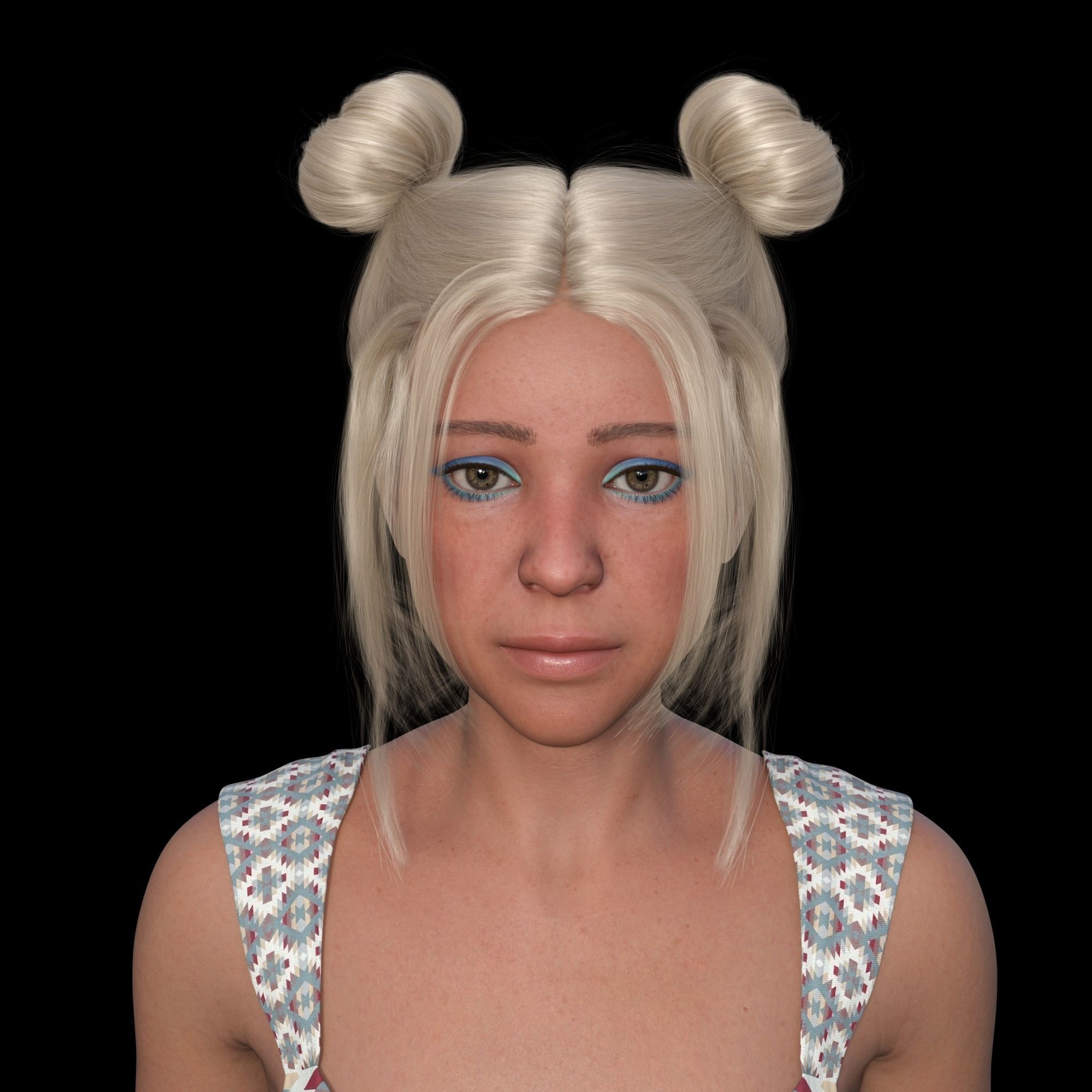 American Teenage Mom Pregnant 3D model_3