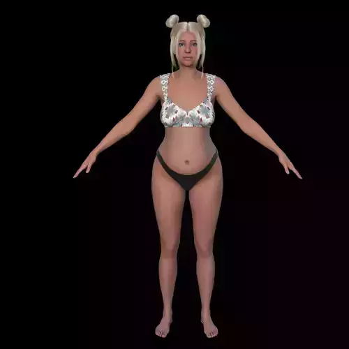 American Teenage Mom Pregnant 3D model