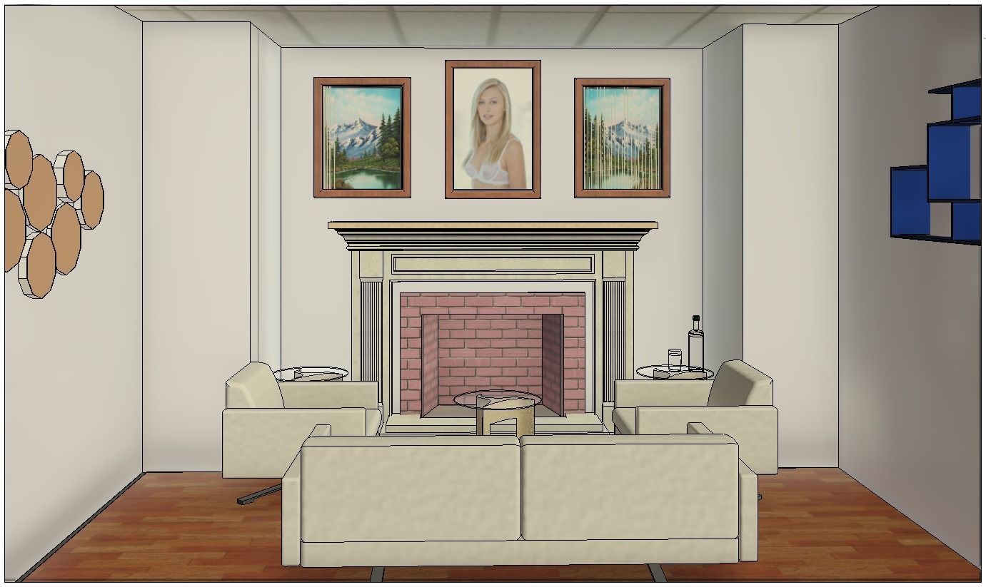 3 Bedroom Autodesk Revit House Model  Low-poly 3D model_9