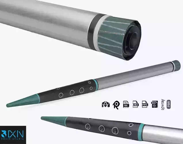 Anti-Ballistic Defense Missile 3D model Anti-Ballistic Defense Missile 3D model