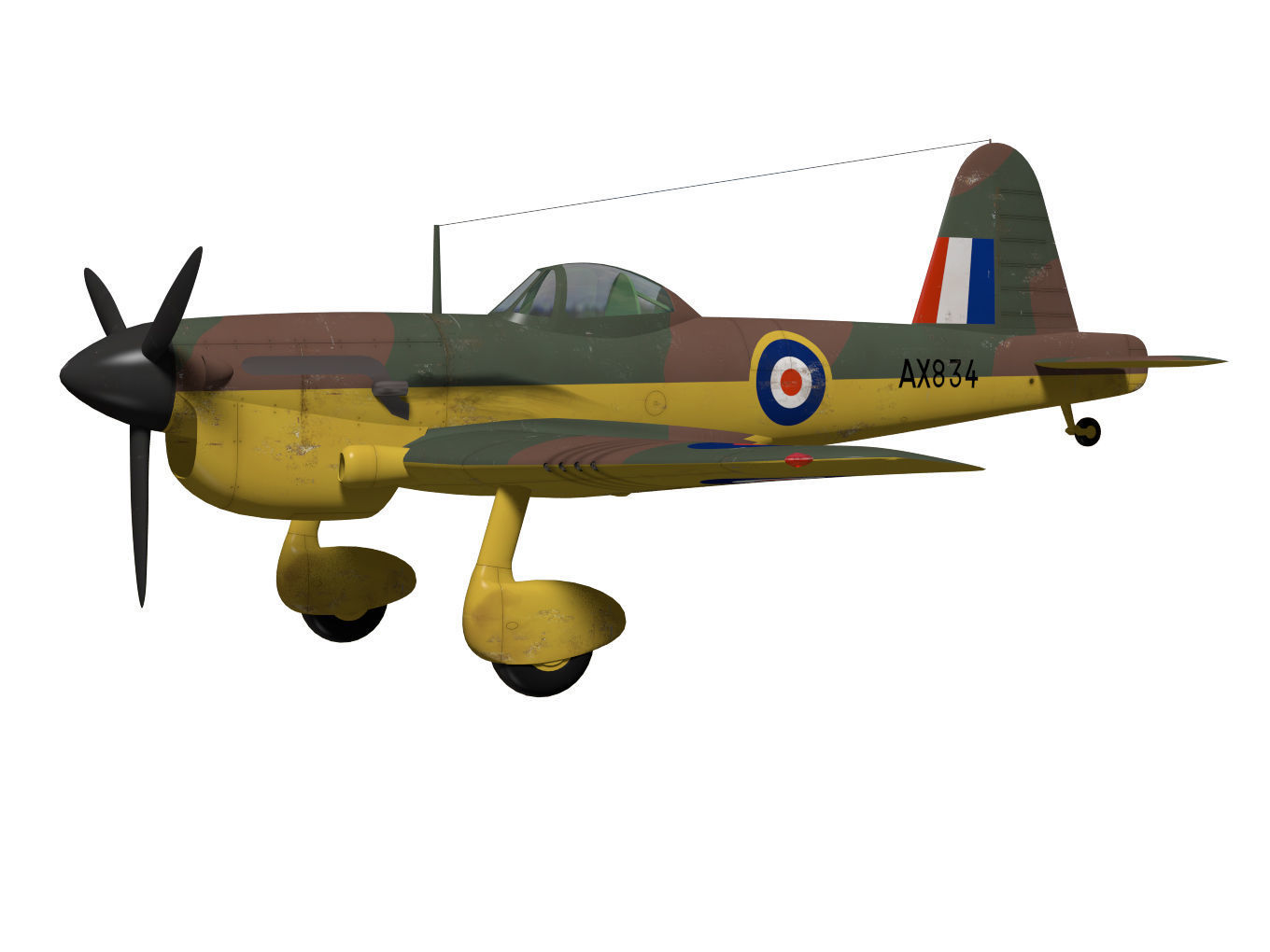 Miles M20 3D model_2