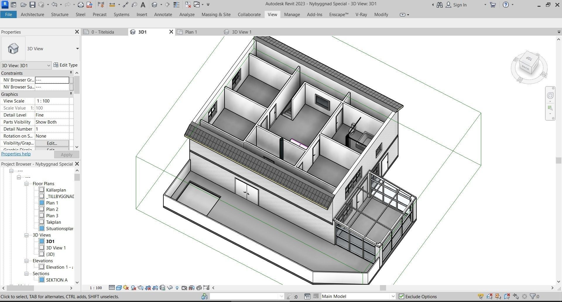 Swedish House 3D model_10