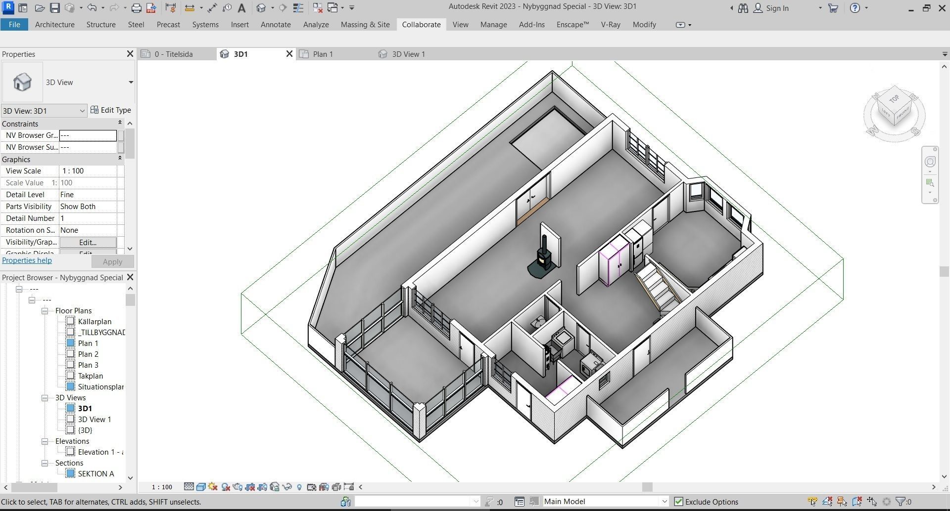 Swedish House 3D model_13