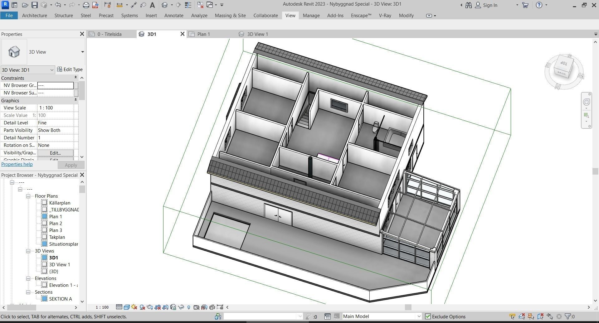 Swedish House 3D model_7