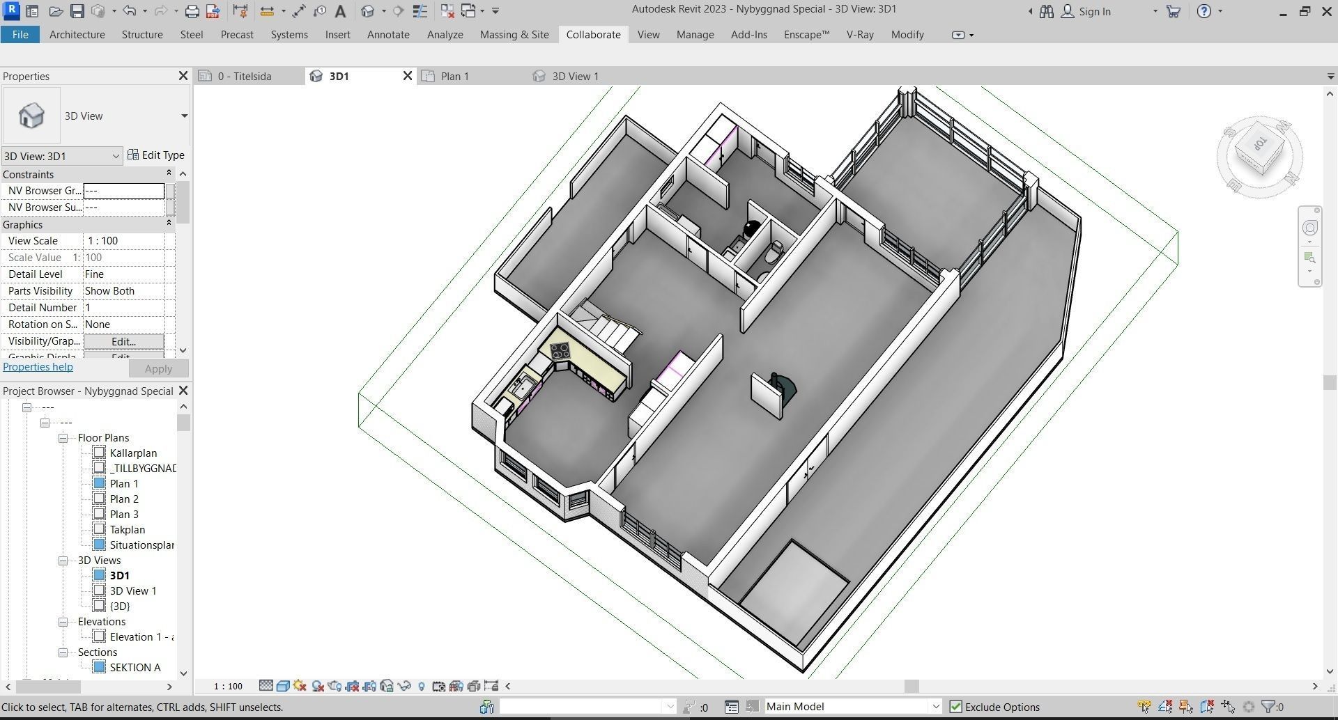 Swedish House 3D model_12
