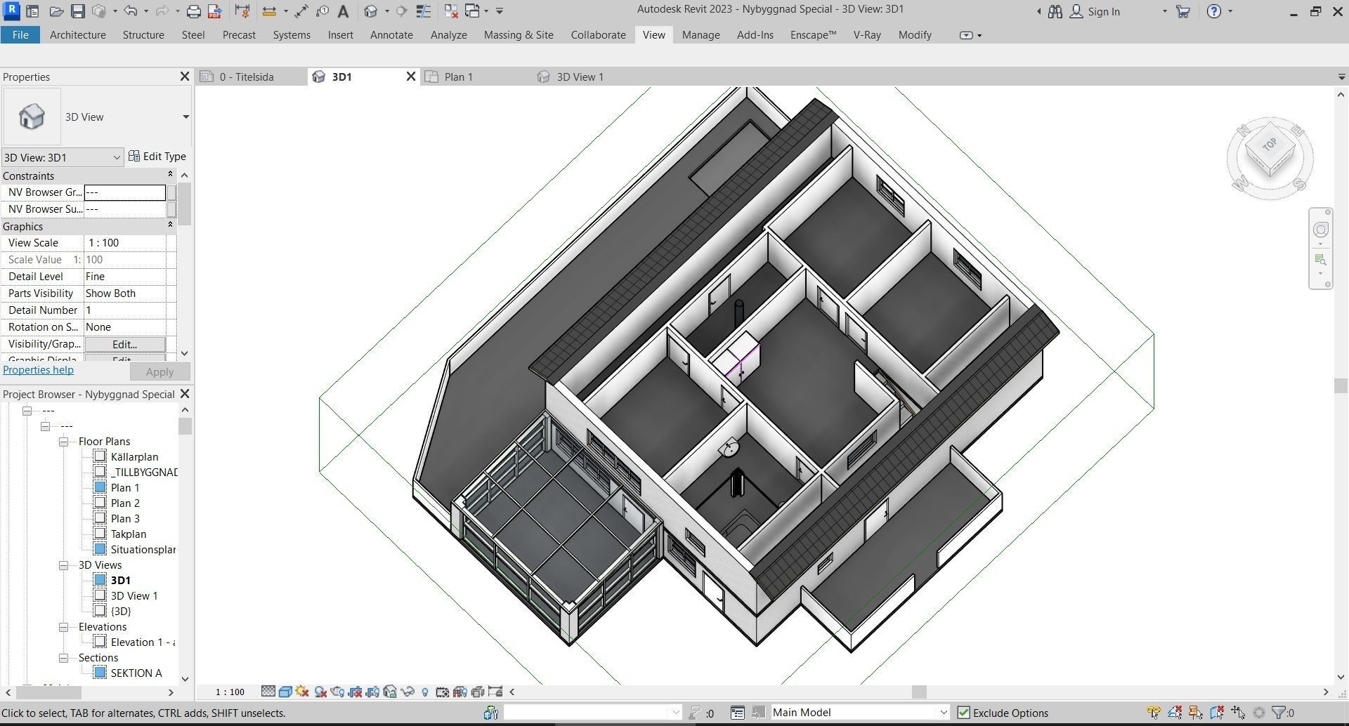 Swedish House 3D model_9