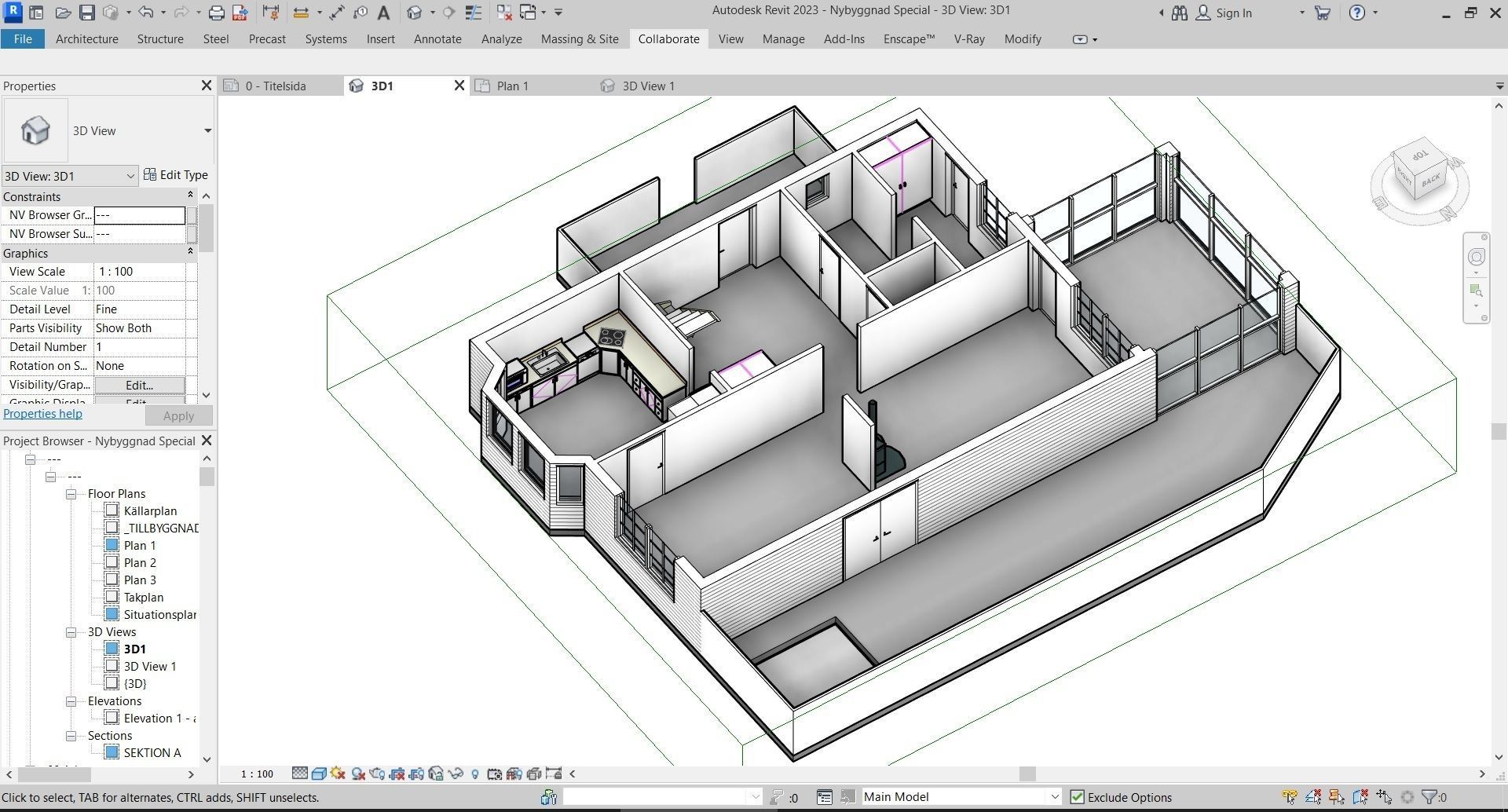 Swedish House 3D model_11
