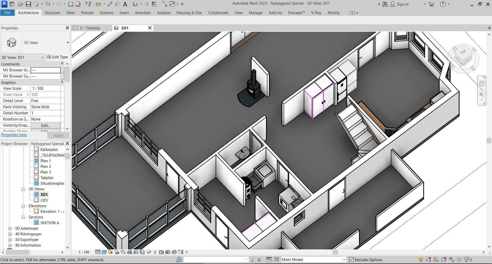 Swedish House 3D model_14