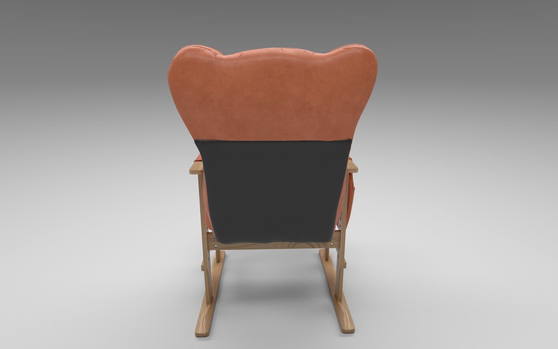 Recliner Low-poly 3D model_2