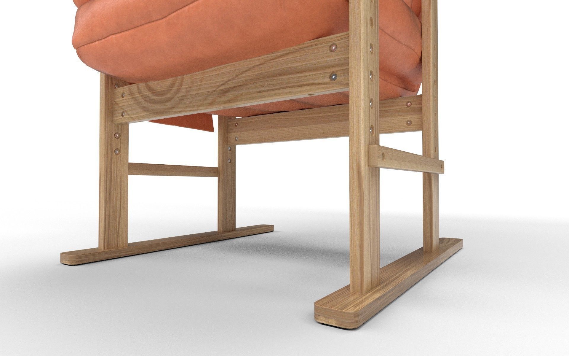 Recliner Low-poly 3D model_5