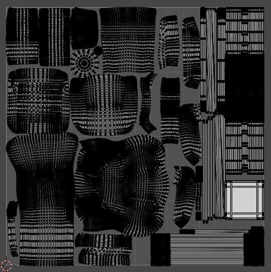 Recliner Low-poly 3D model_9