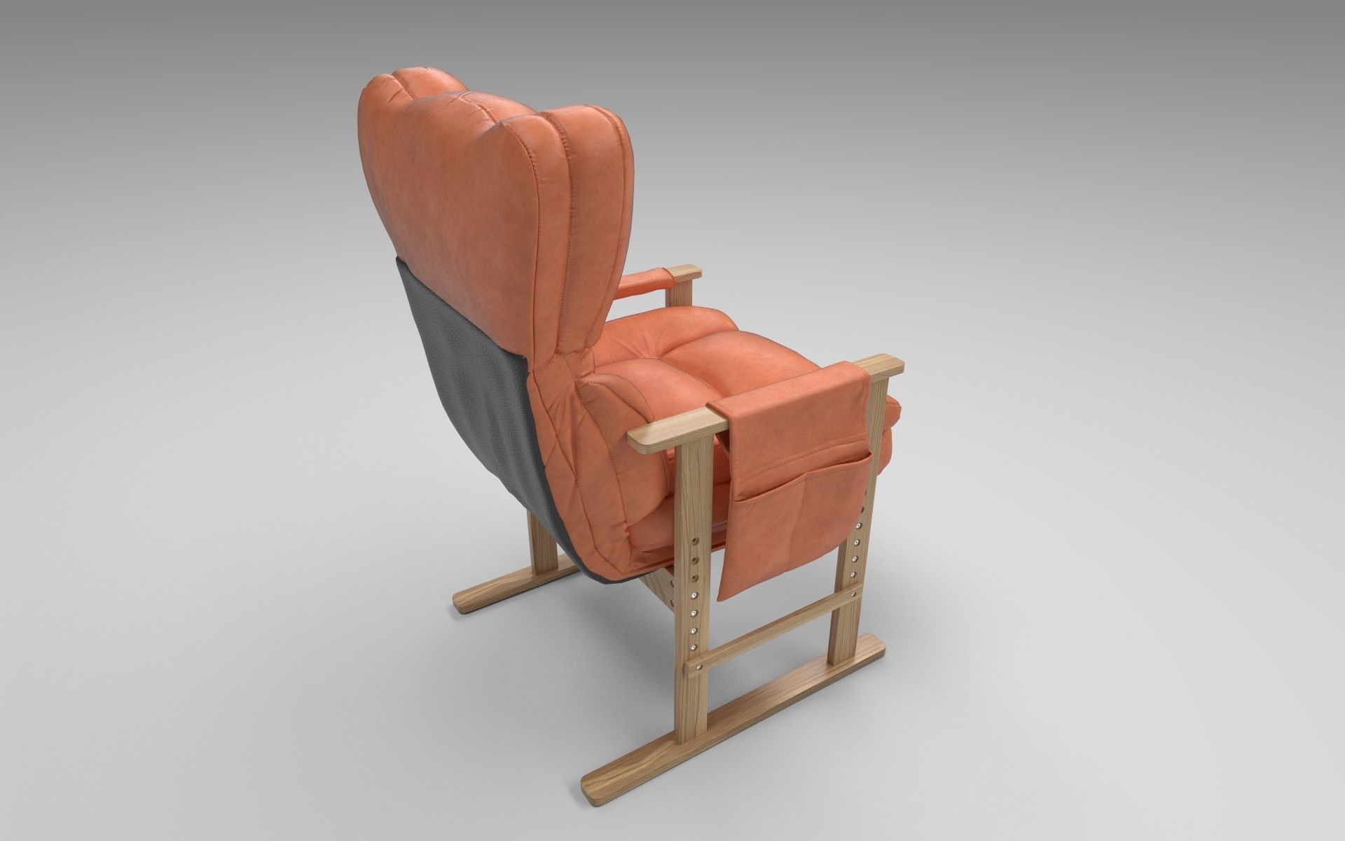 Recliner Low-poly 3D model_13