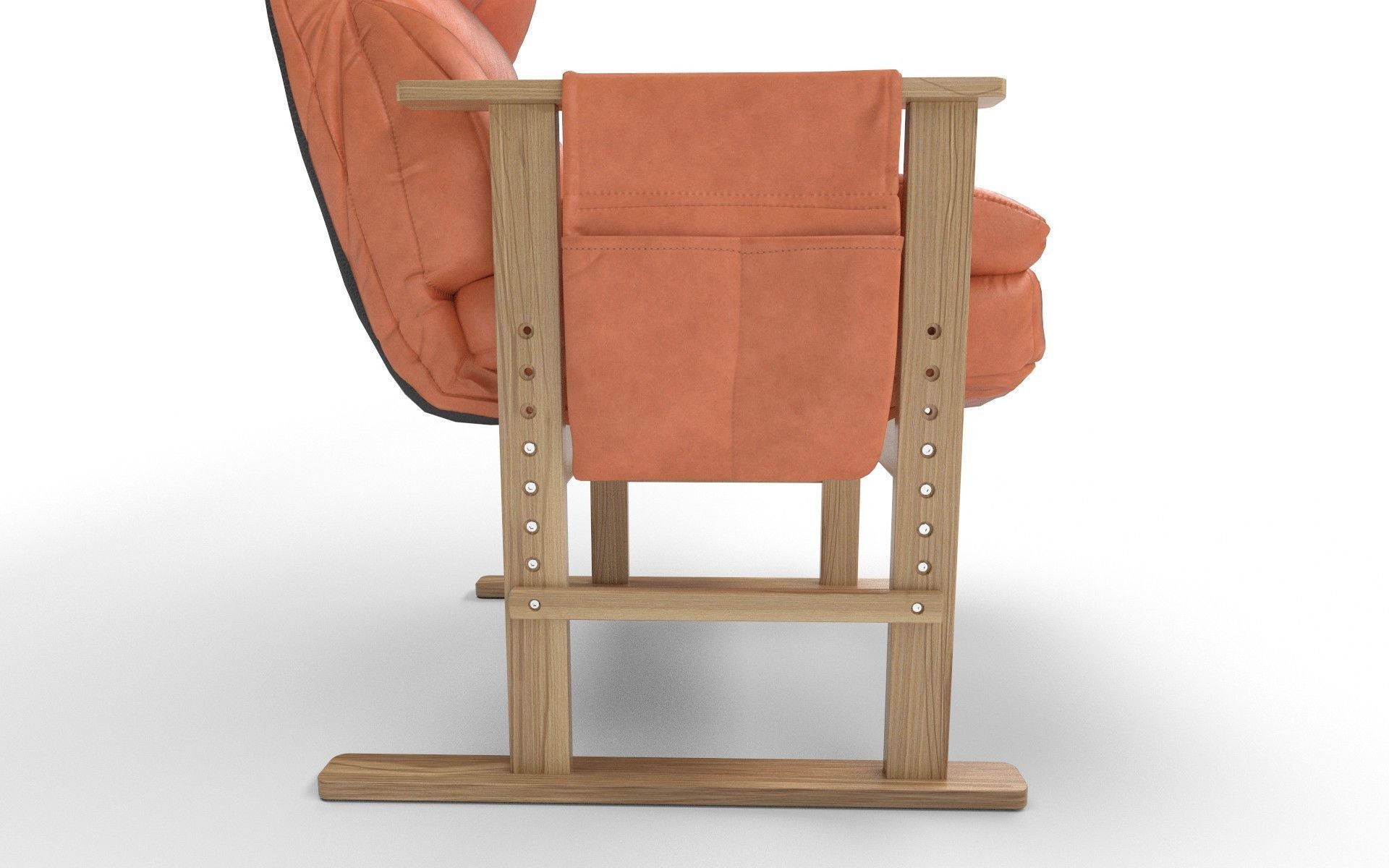 Recliner Low-poly 3D model_8