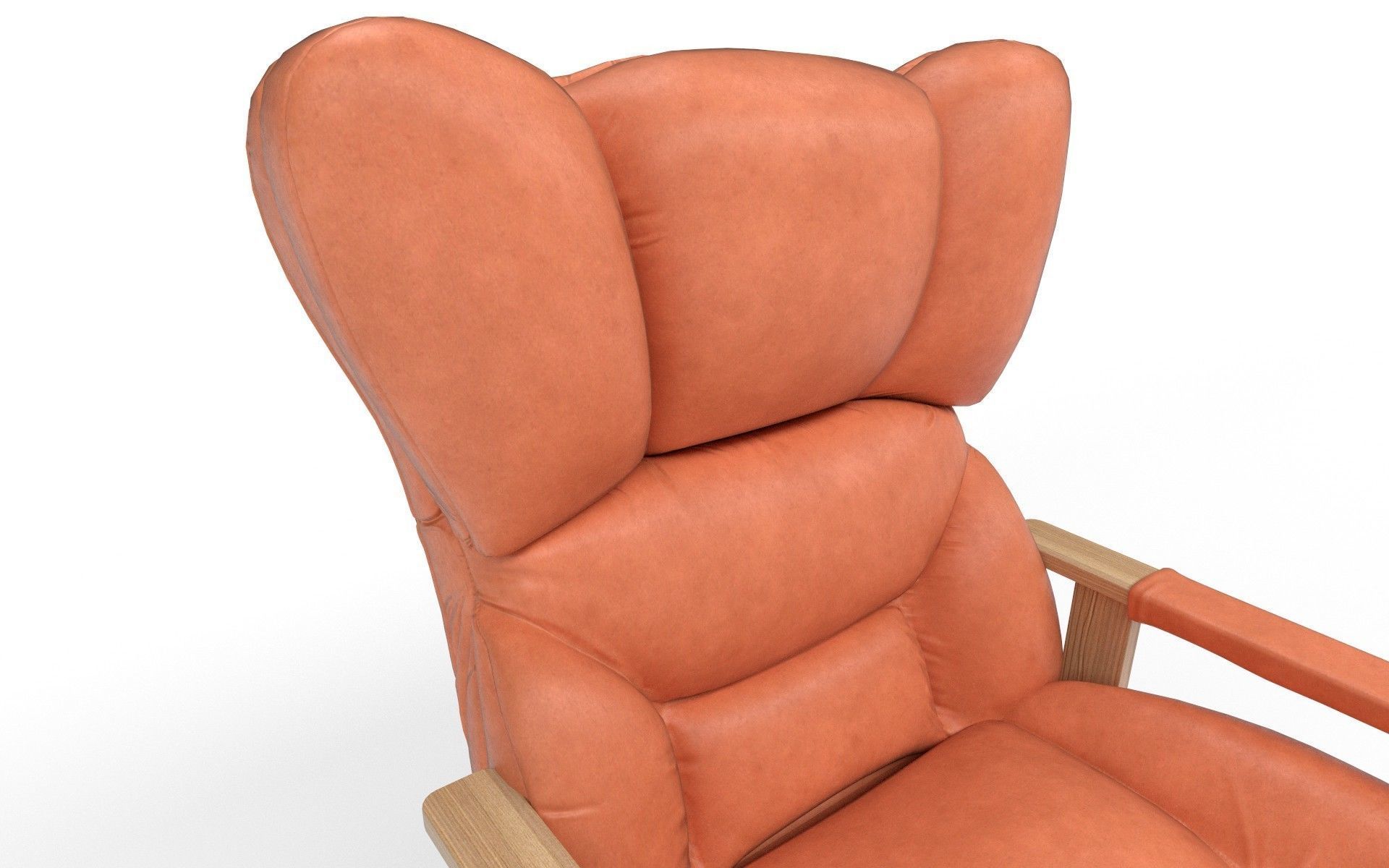 Recliner Low-poly 3D model_3