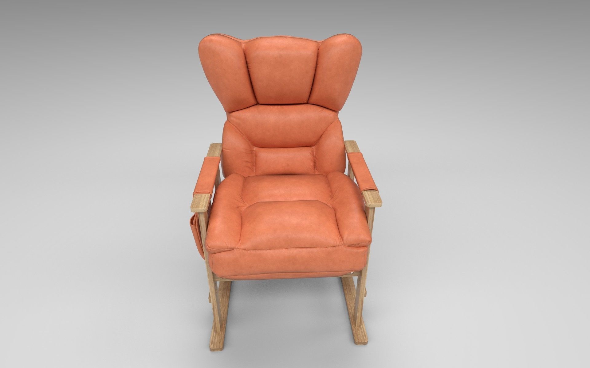 Recliner Low-poly 3D model_1