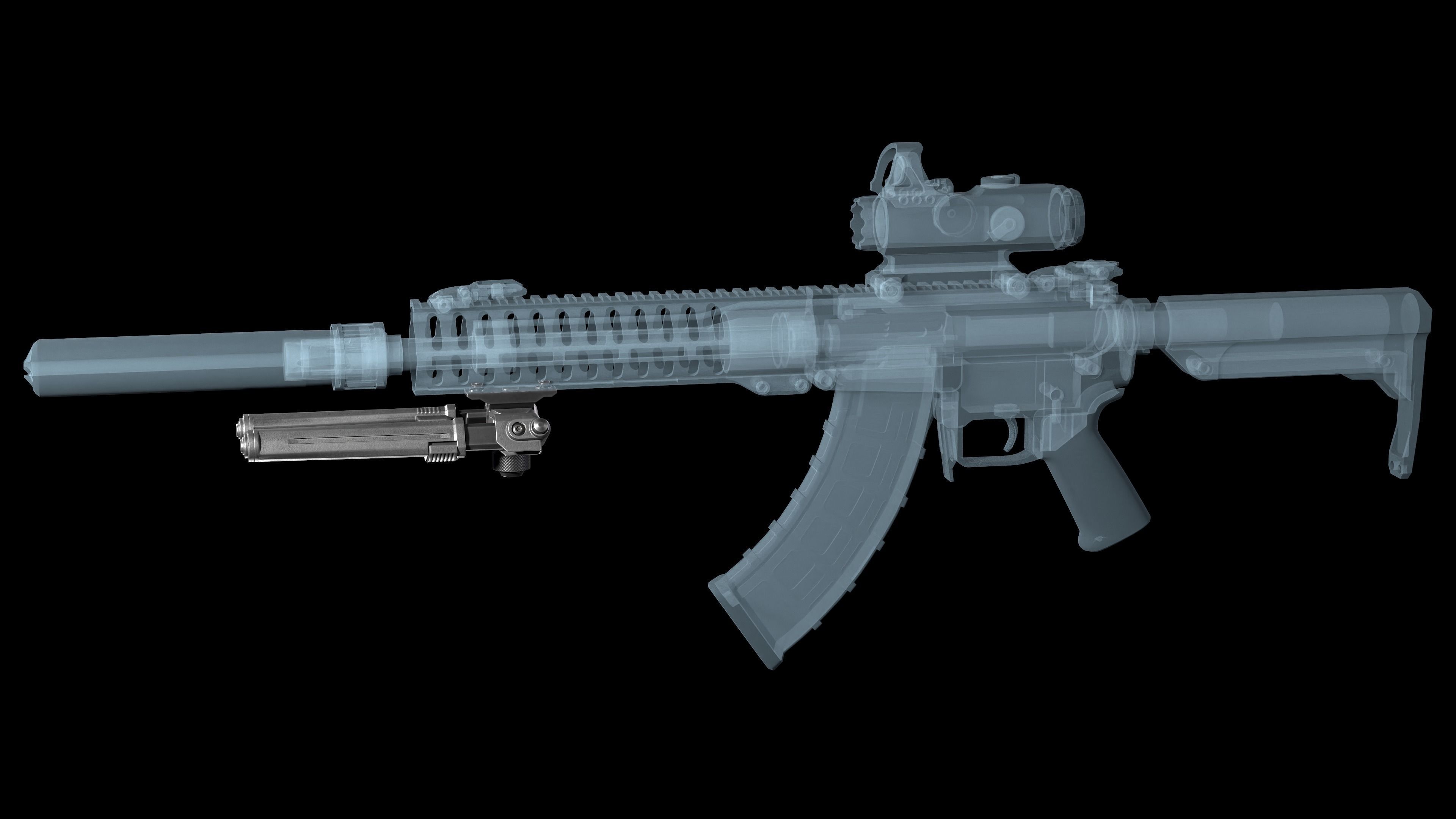 Magpul Bipod M-LOK Low-poly 3D model_5