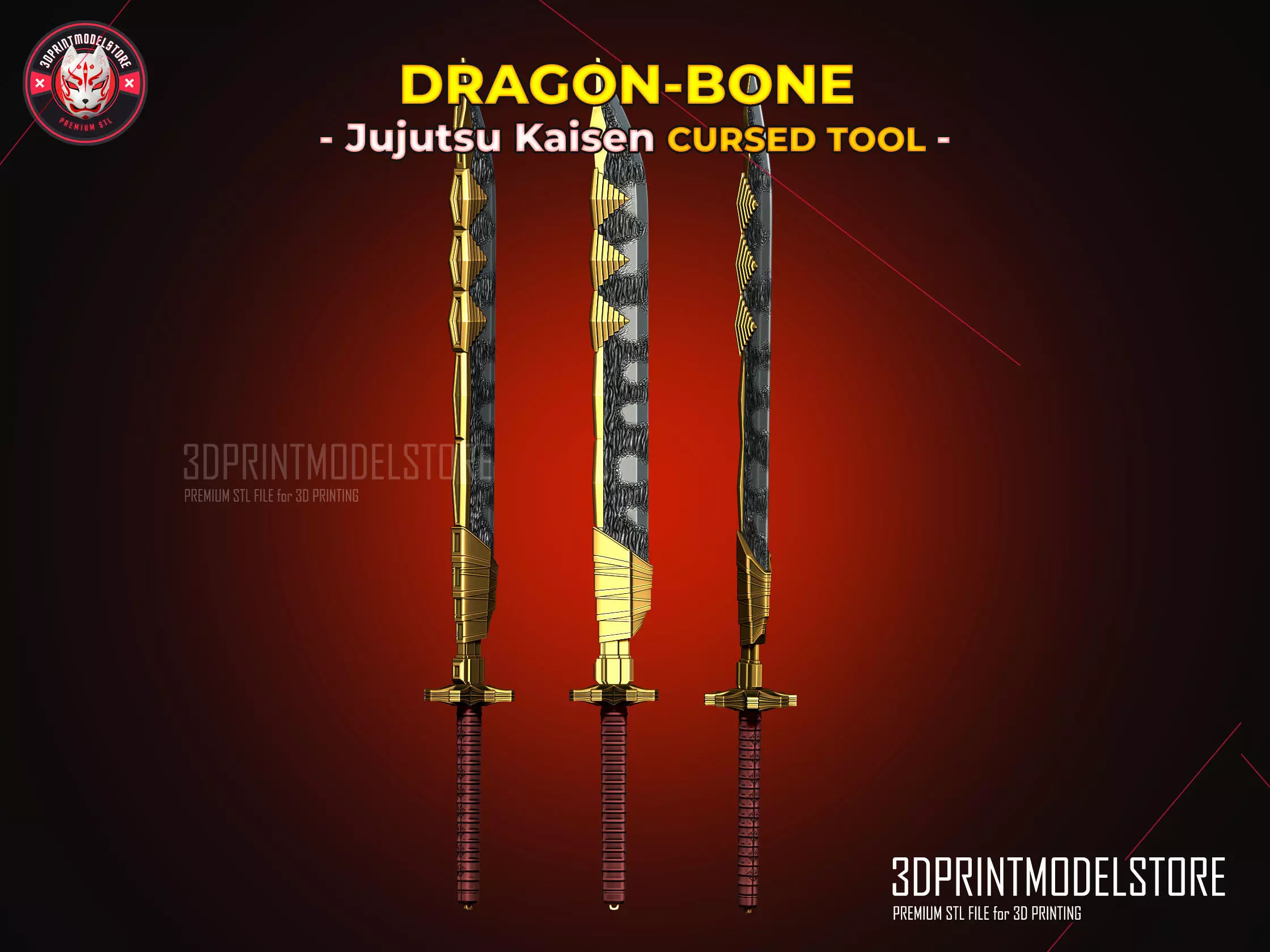 Dragon-Bone Cursed Tool - Jujutsu Kaisen - Maki Weapon 3D print model_0