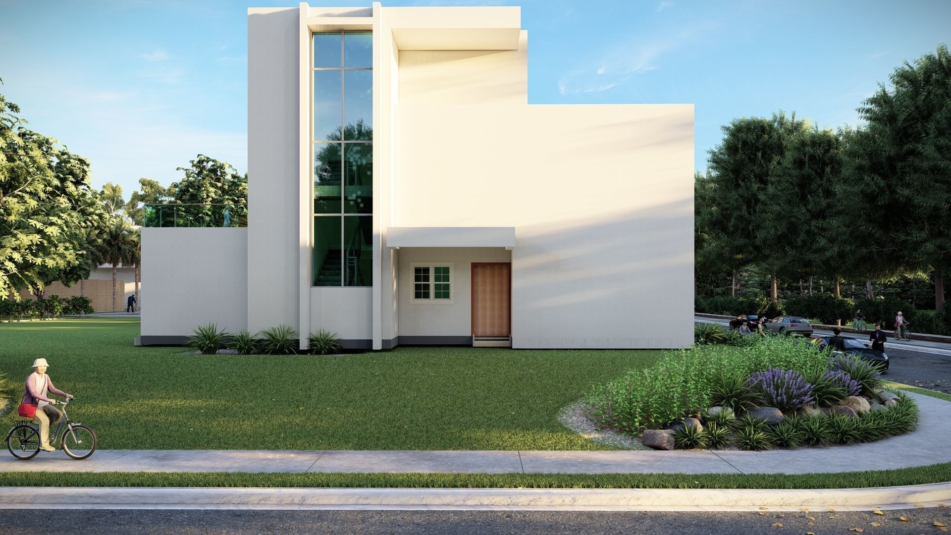 5 Bedroom Modern House Model Low-poly 3D model_3