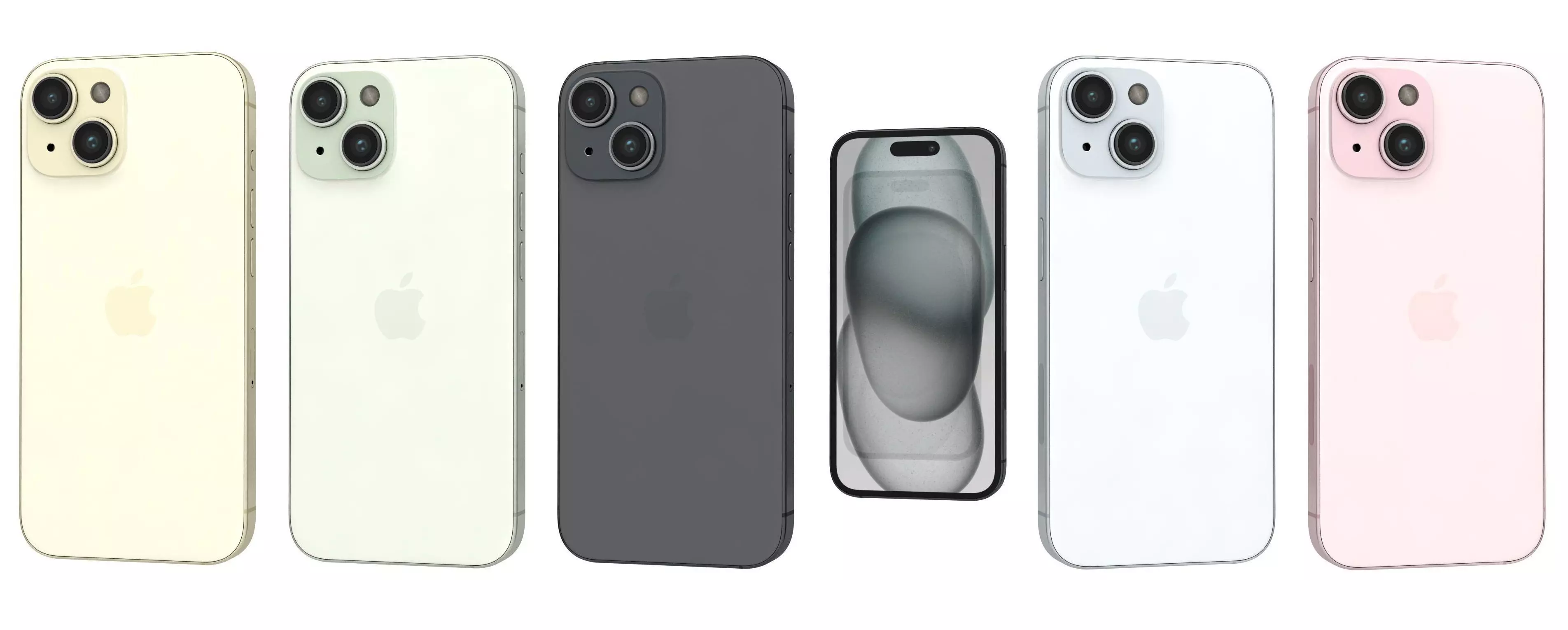 Apple iPhone 15 All Colors 3D model_0