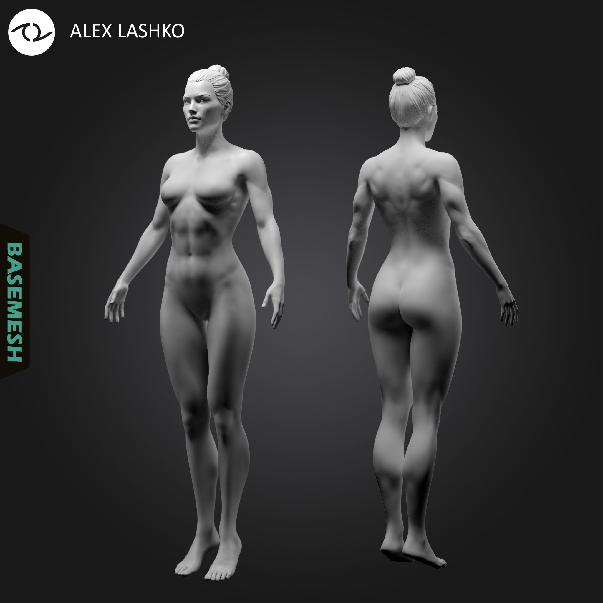 Superhero Basemesh Set  3D model_1