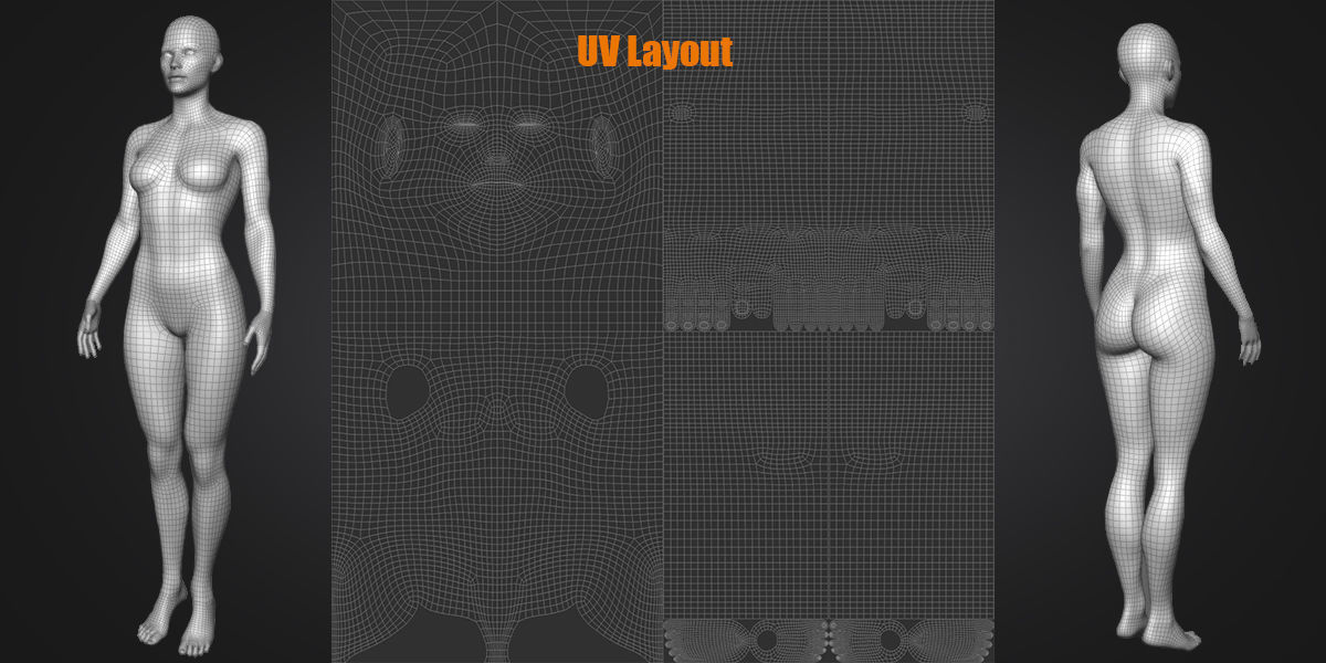 Superhero Basemesh Set  3D model_8