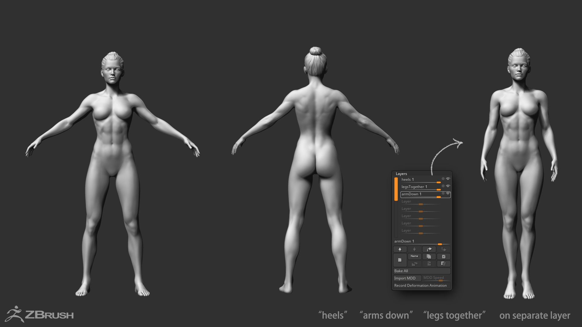 Superhero Basemesh Set  3D model_6