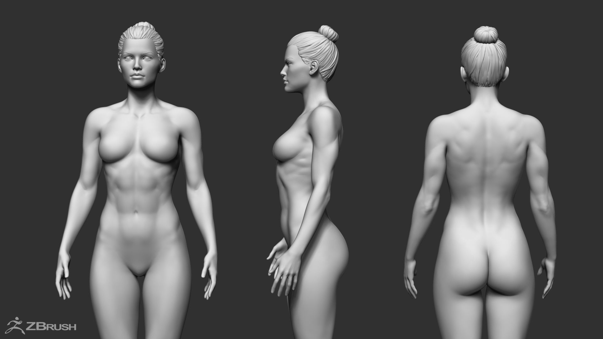 Superhero Basemesh Set  3D model_3