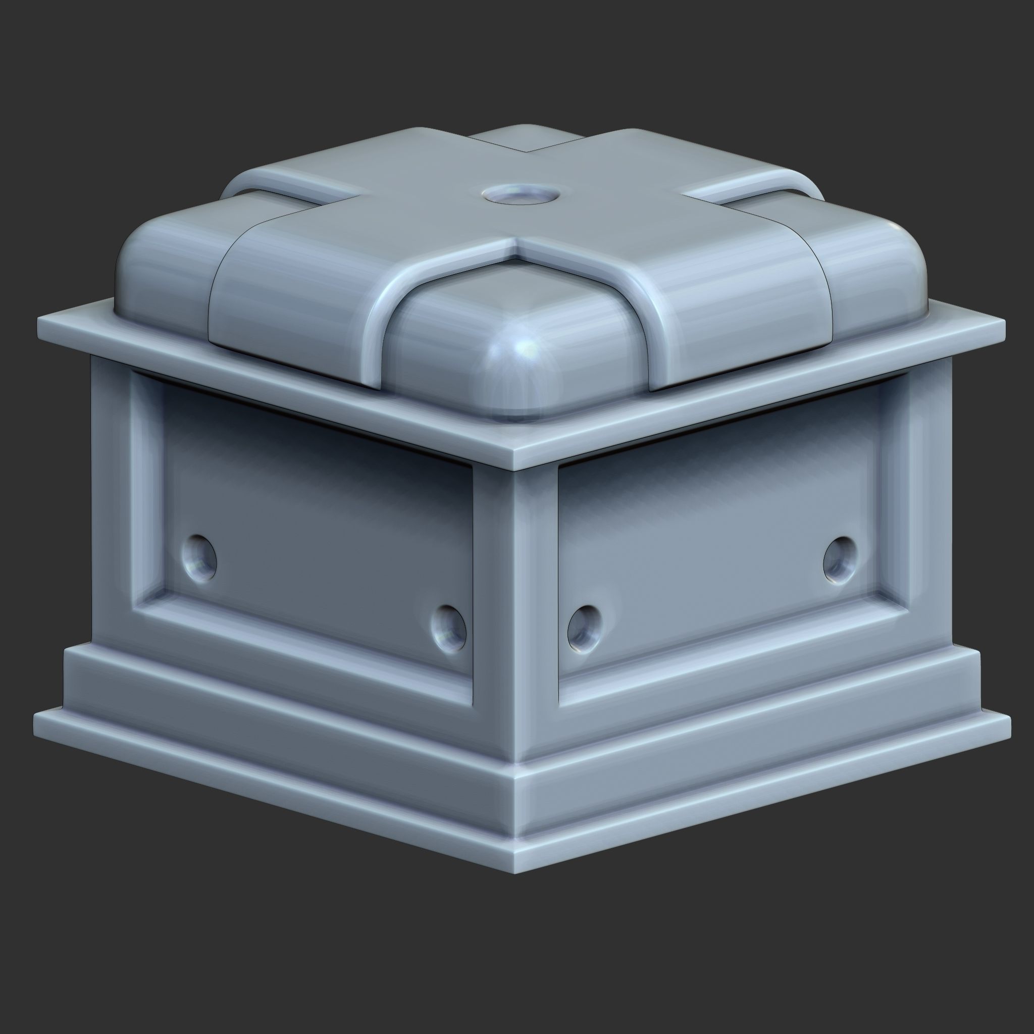 Sci-Fi Box Base Mesh Pack Low-poly 3D model_23