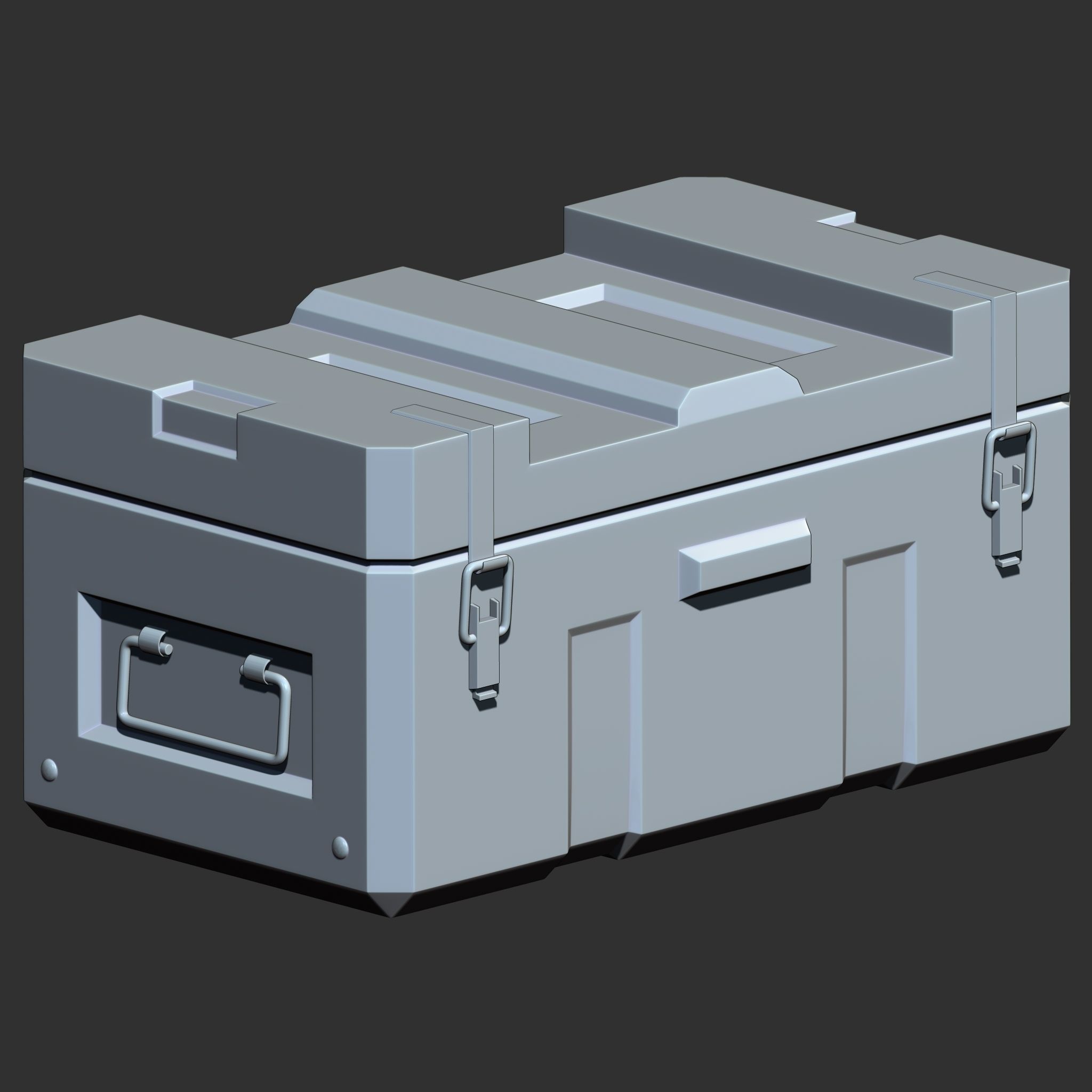 Sci-Fi Box Base Mesh Pack Low-poly 3D model_4