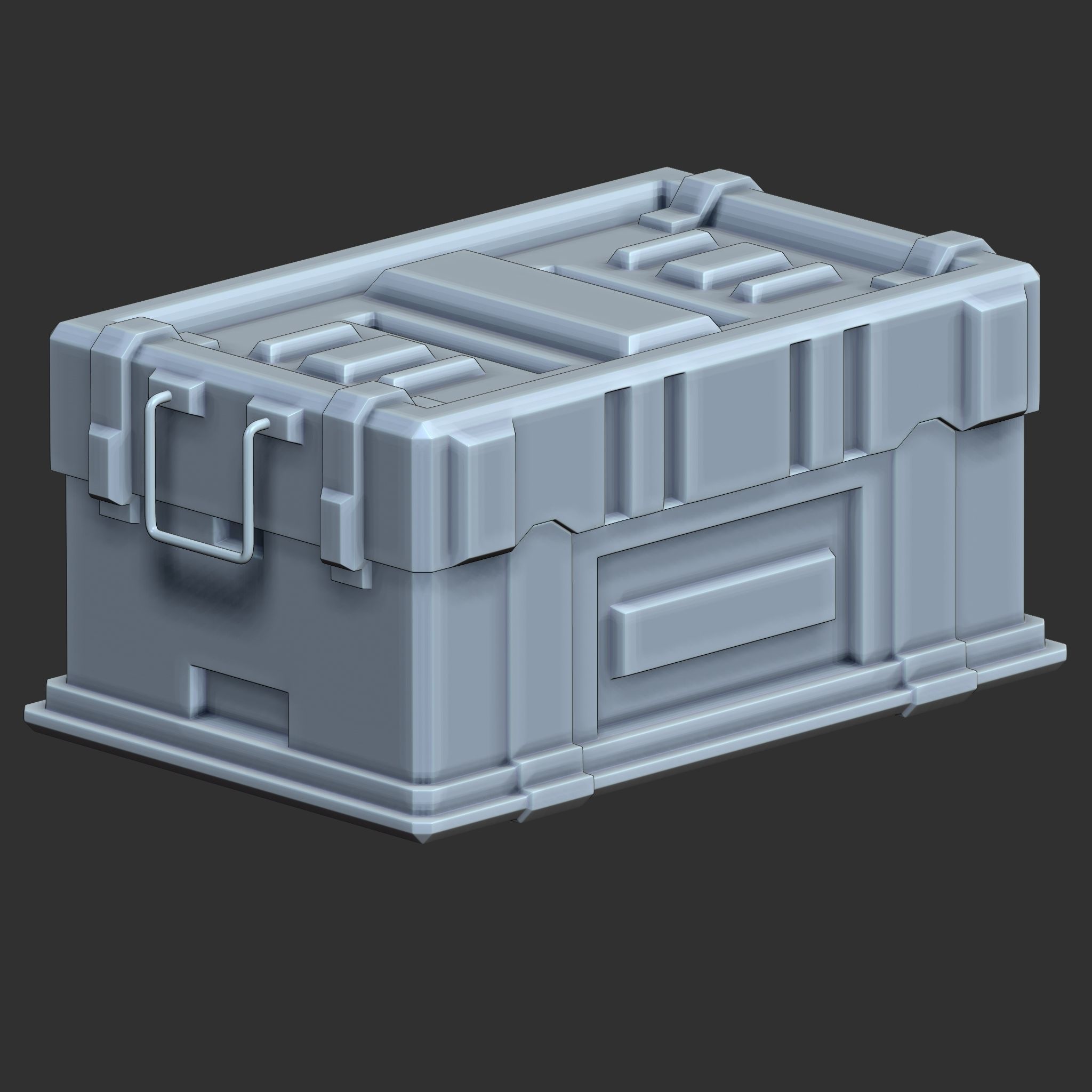 Sci-Fi Box Base Mesh Pack Low-poly 3D model_27