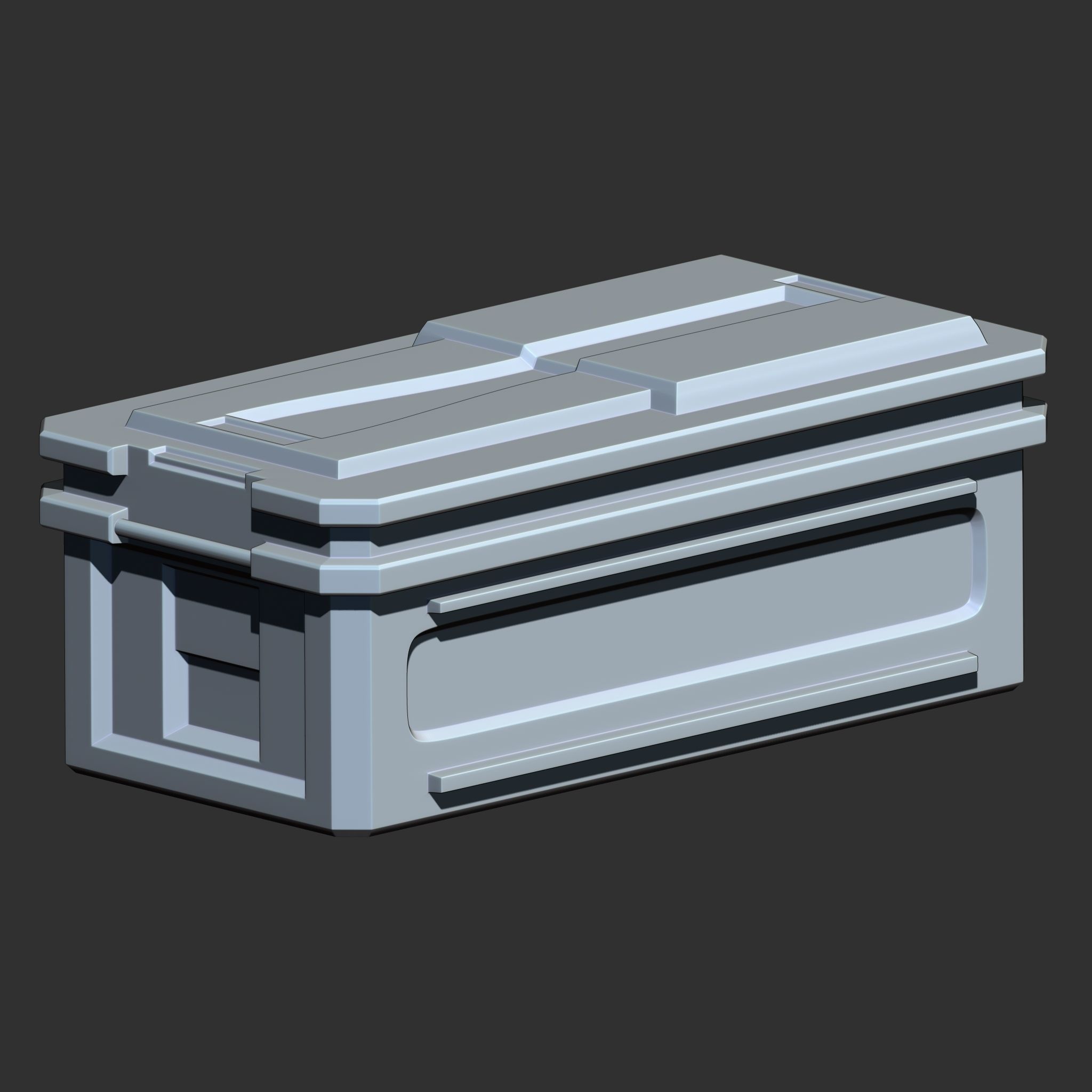 Sci-Fi Box Base Mesh Pack Low-poly 3D model_30