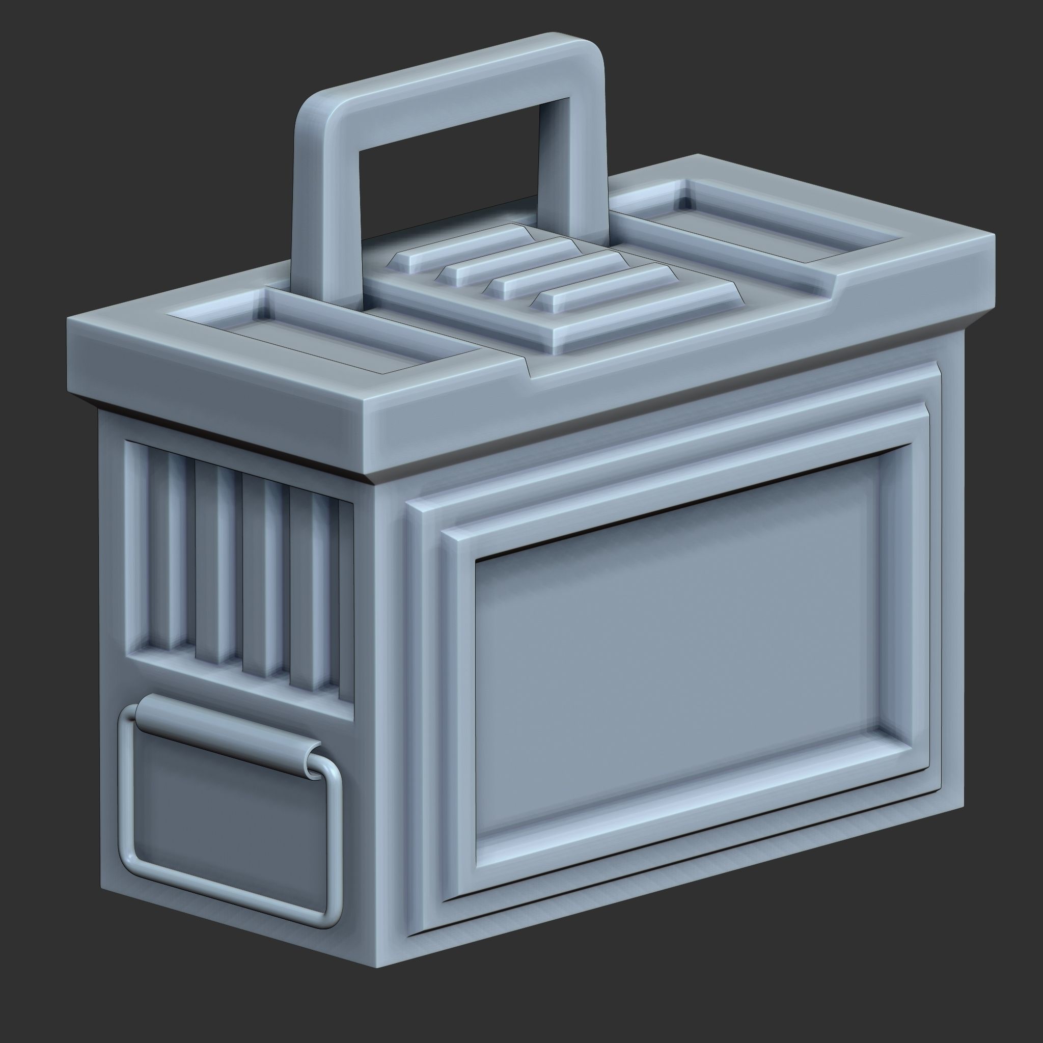 Sci-Fi Box Base Mesh Pack Low-poly 3D model_21