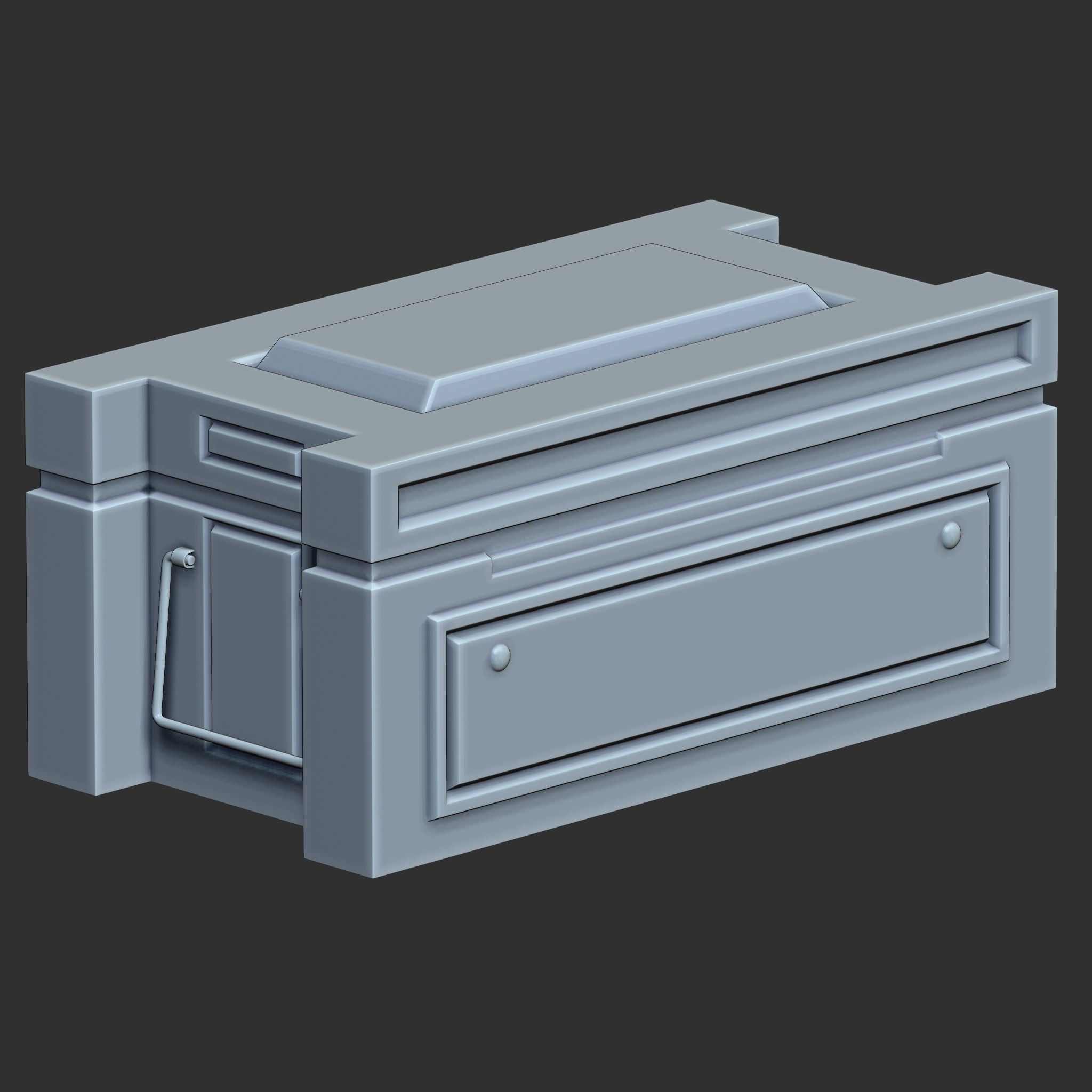 Sci-Fi Box Base Mesh Pack Low-poly 3D model_17