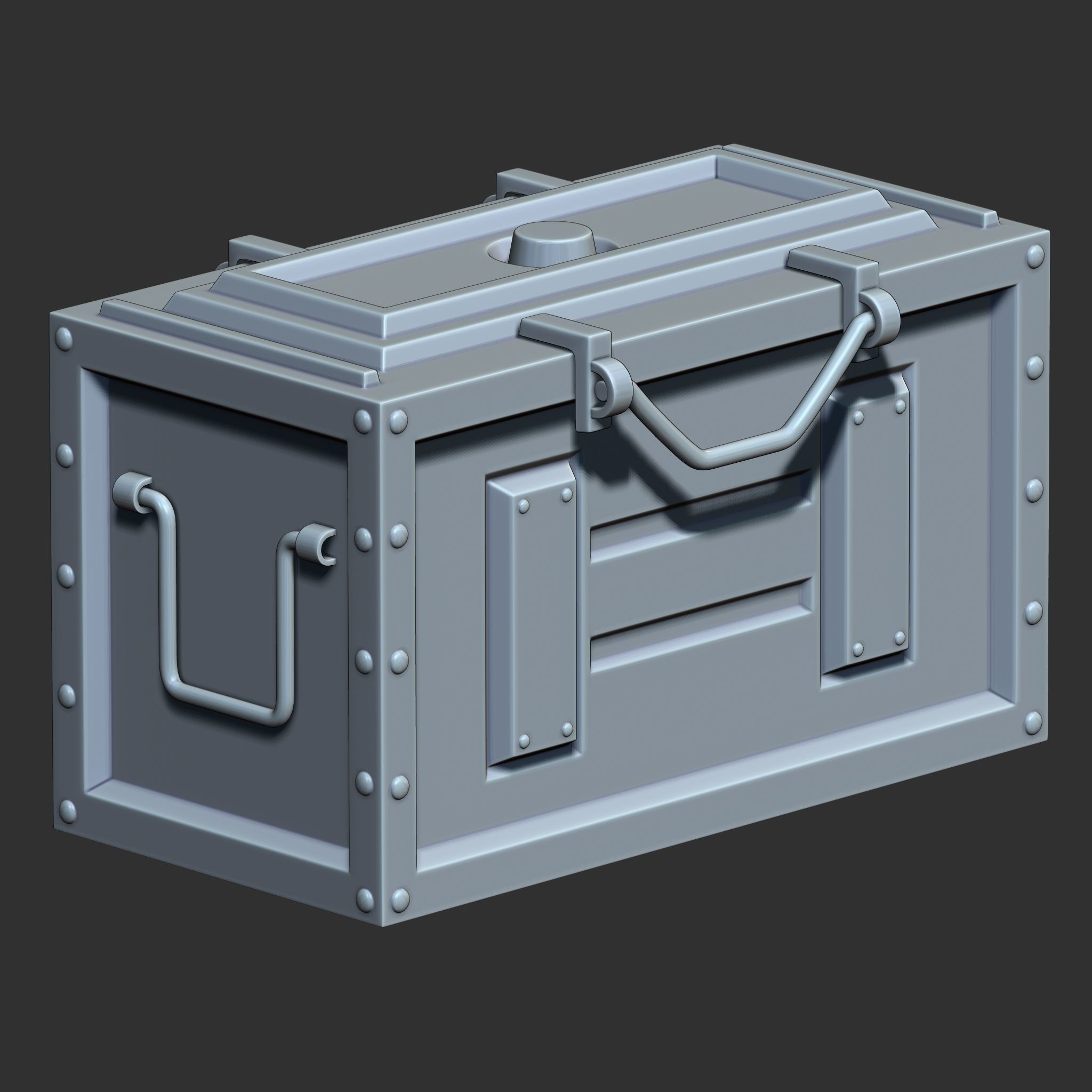 Sci-Fi Box Base Mesh Pack Low-poly 3D model_7