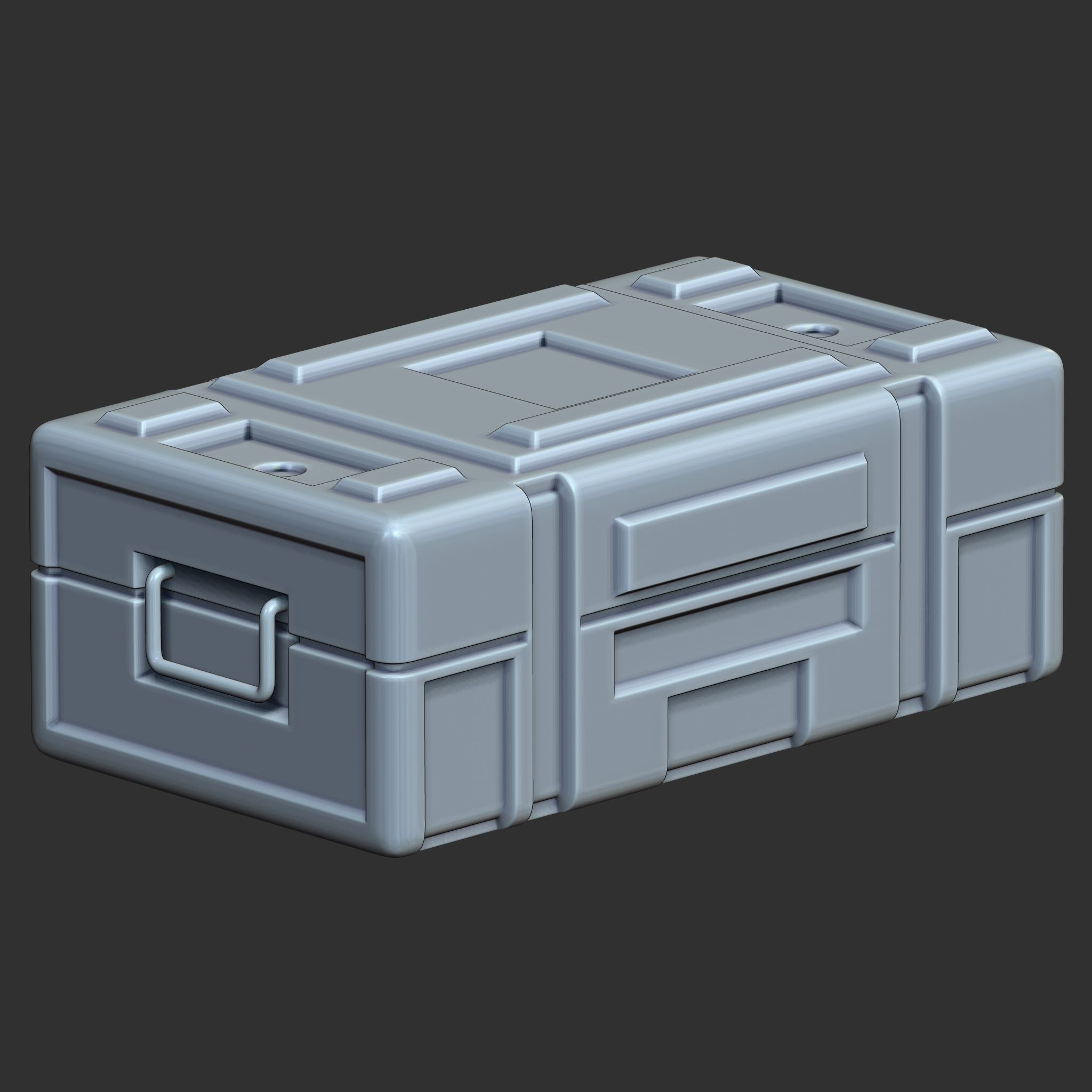 Sci-Fi Box Base Mesh Pack Low-poly 3D model_15