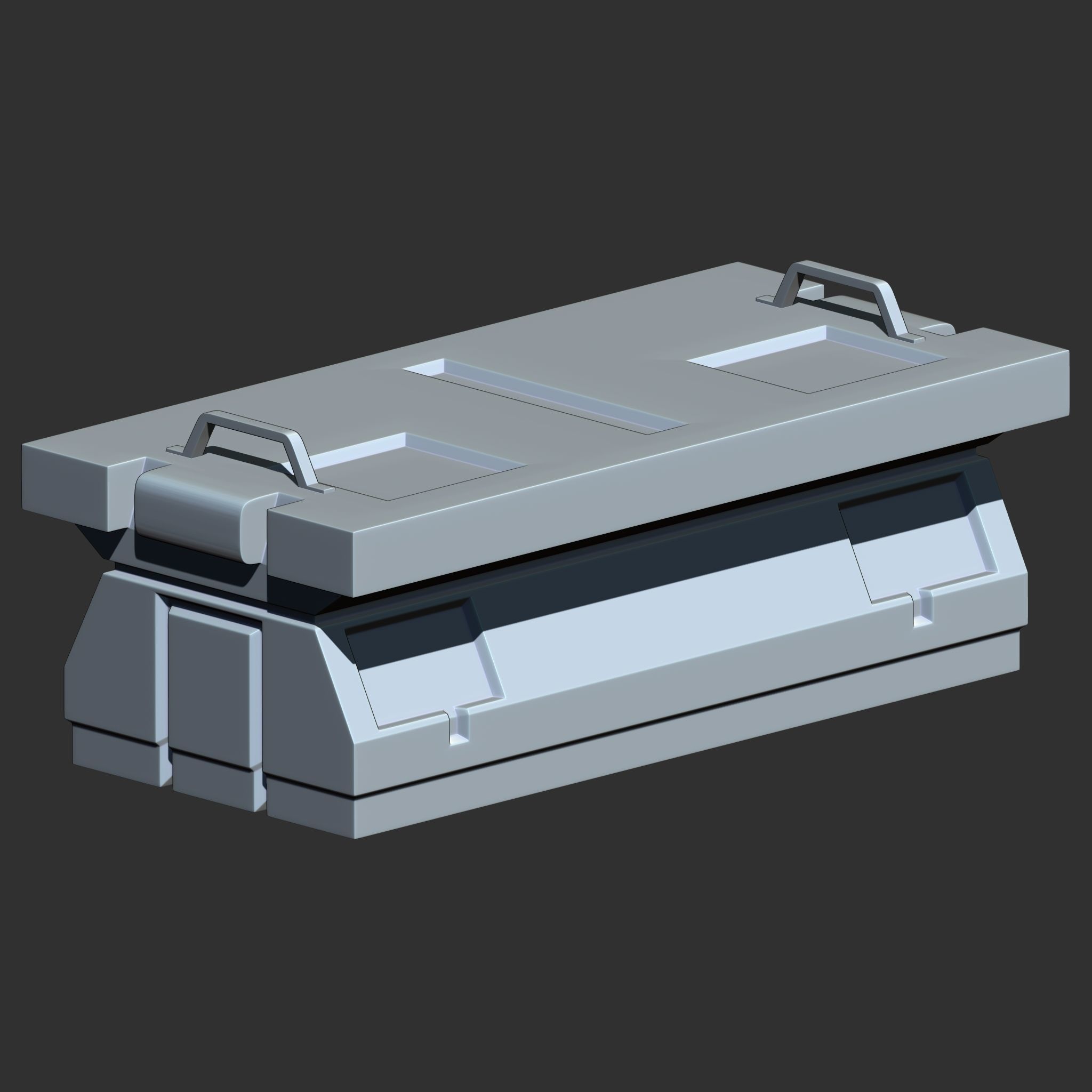 Sci-Fi Box Base Mesh Pack Low-poly 3D model_24