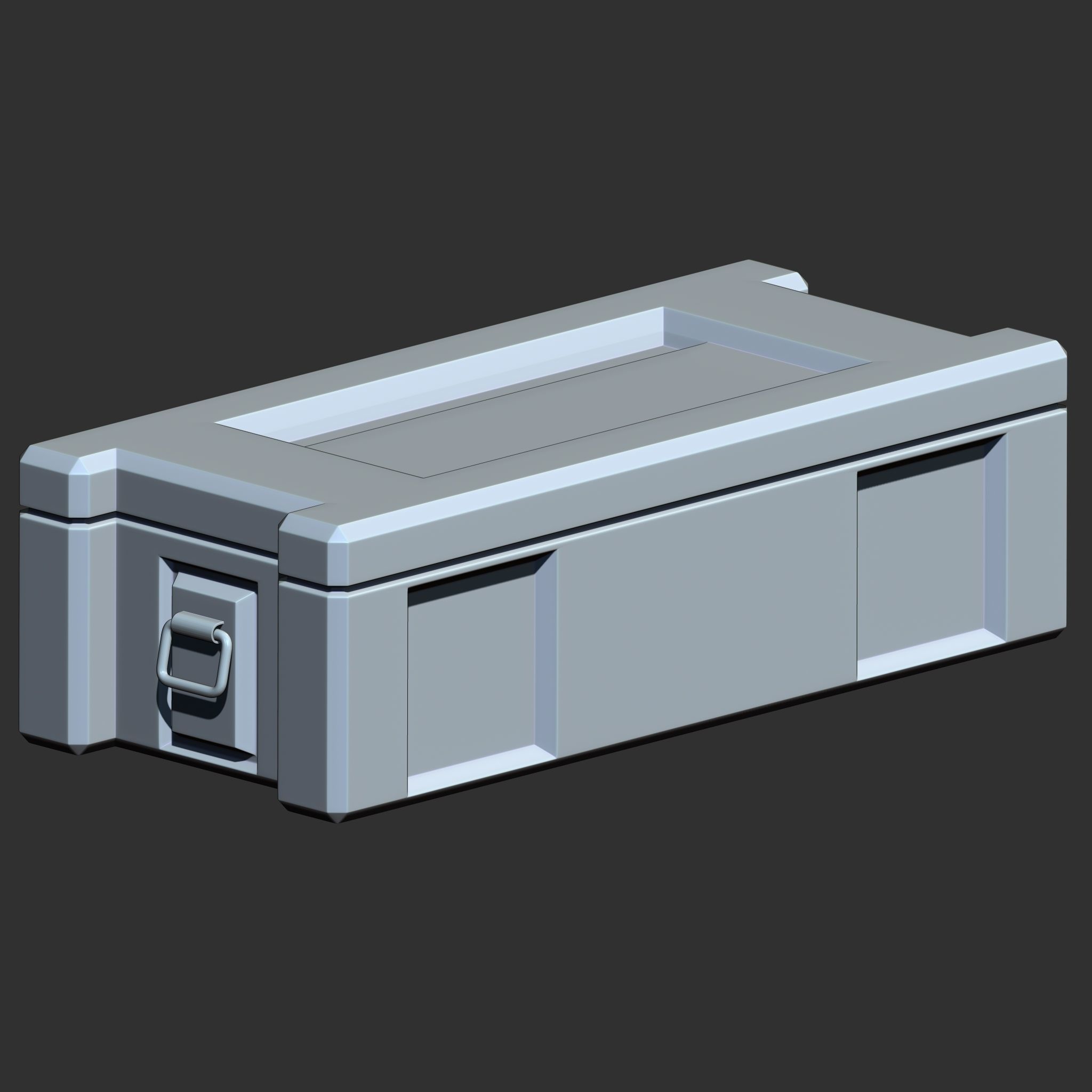 Sci-Fi Box Base Mesh Pack Low-poly 3D model_20