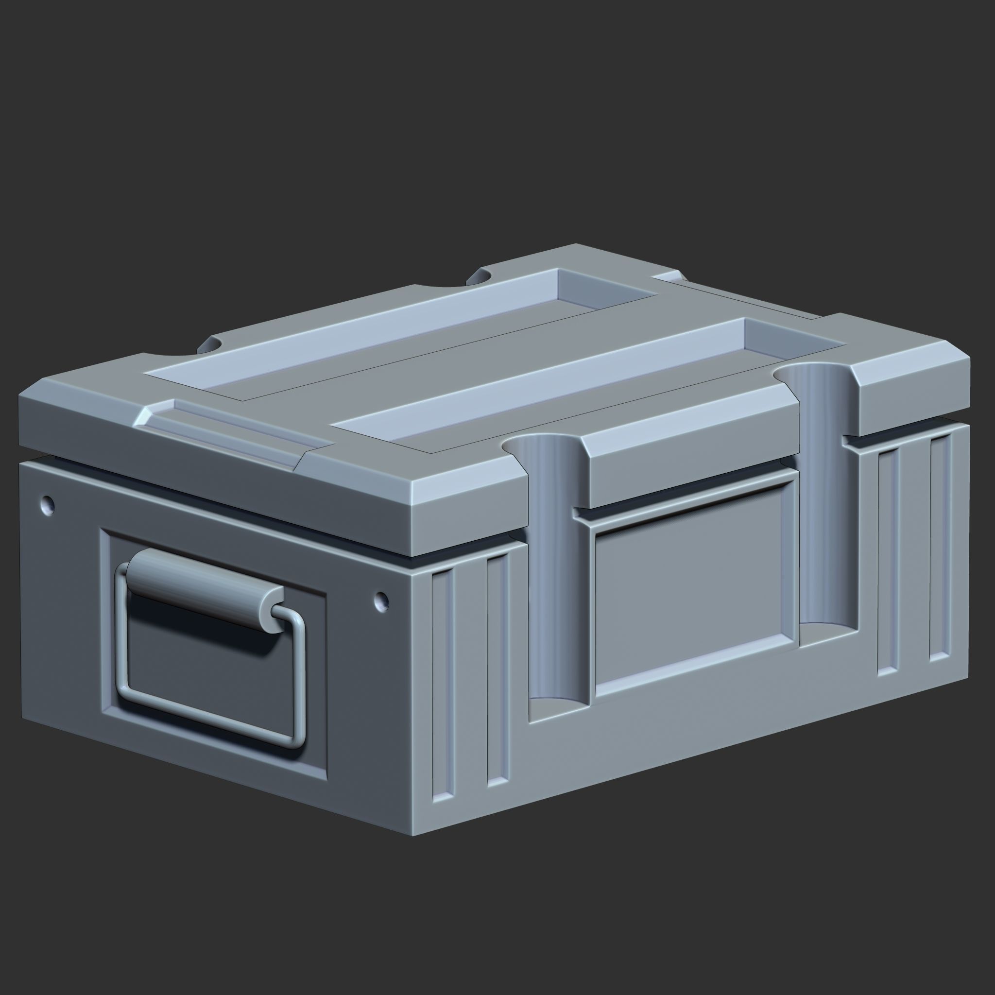 Sci-Fi Box Base Mesh Pack Low-poly 3D model_5