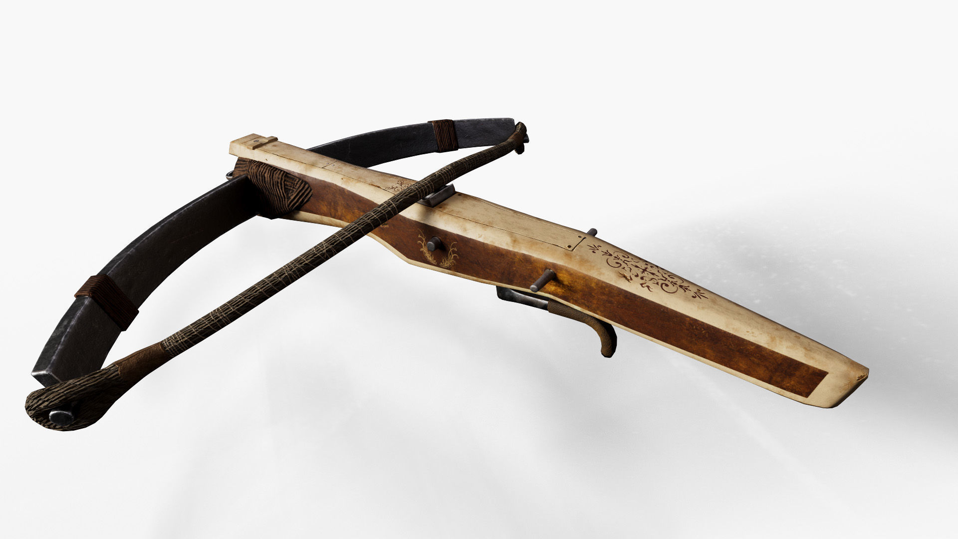 Realistic Medieval Crossbow - Game and Film Ready 3D Model Low-poly 3D model_1